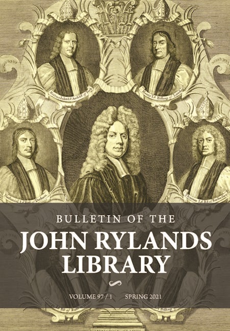 Book cover image for Bulletin of the John Rylands Library 97/1 ISBN: 9781526159298